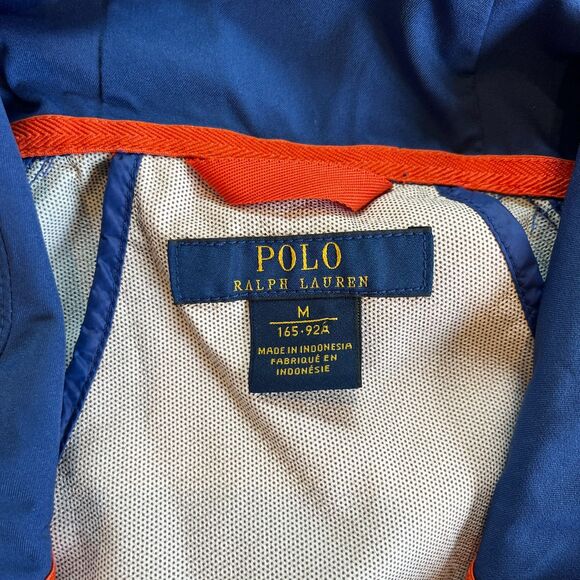 Polo Ralph Lauren PGA 2020 Hooded Windbreaker Full Zip Medium Blue Orange Golf - Picture 4 of 8